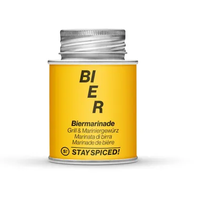 Produktbild von STAY SPICED Biermarinade Gewürzmischung – Rustikale BBQ-Marinade für Fleisch, Geflügel & Gemüse – , ohne Geschmacksverstärker