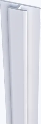 A close-up, studio shot of a white shower element with a 3D structure.
