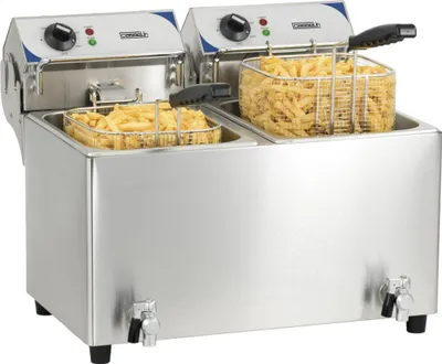Image de Friteuse électrique 2x7l 2x2800w avec vanne de vidange - Casselin - CFEV72 -