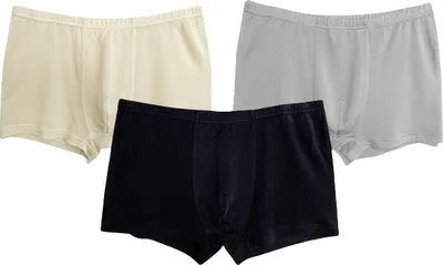 Produktbild von INF Seidenboxer Shorts für Herren, 3er-Pack, 100 % Maulbeerseidenstrick Unterwäsche L