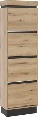 Produktbild von Schuhkipper - B 54 cm - 4 Klappen - Evoke Eiche Nachbildung - Grau
