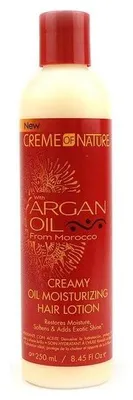 Obrázek produktu pro Creme Of Nature Argan Oil Moisturizer, Olej na vlasy, 250 ml, Ženy, Ochana, Lesklý, Posilující, Hydratující, Pour a small amount into your palm, rub hands together and massage into hair. Use daily or as...