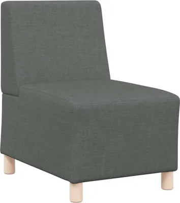 Image de vidaXL Canapé modulaire sans accoudoirs gris foncé 55 cm Tissu