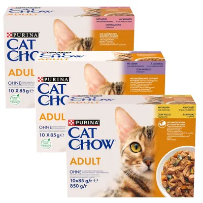 Zdjęcie produktu dla Purina Cat Chow Adult 30x85g Mokra Karma Dla Kotów Mix Smaków W Galaretce