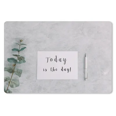 Produktbild von MuchoWow® Mauspad Mousepad Zitate - "Heute ist der Tag! - Sprichwörter 27x18 cm - Mousepads - Maus Mat - Pad - Mausunterlage - Büroartikel - Desk Matten