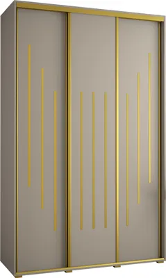 Produktbild von Kryspol Dakota 8 Schrank, drei Türen - 235,2x160x45cm - Kaschmir Gold