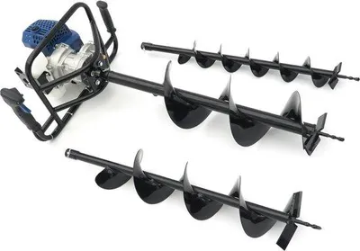 Produktbild von Gras- und Rasenmäher-Set mit 2-Takt-Motor 51,2 cc, 100, 150, 200 mm Bohrer