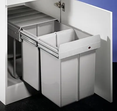 Imagen del producto de Silecomplaza: Contenedor doble para residuos / Sistema de separación / Cubo de basura