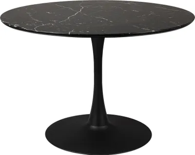 Produktbild von Housecraft Living Maru Esstisch Rund 110 cm Marmor Optik Schwarz