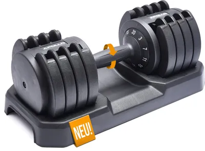 Produktbild von Hantel Set verstellbar - variable Gewichte Kurz Hantel Set- 20 kg - schwarz