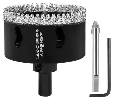 Immagine prodotto di Trapano diamantato da 60 mm con punta centrale - Ideale per piastrelle, vetro e granito