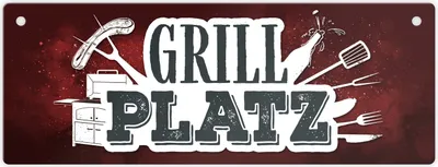 Produktbild von Grillplatz Metallschild XL