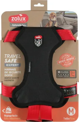 Image de Harnais pour chien ZOLUX TRAVEL SAFE M rouge