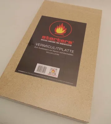 Obrázek produktu pro Vermikulitová deska 50x30x3cm šamotová náhradní deska do topeniště