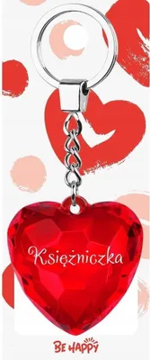 Zdjęcie produktu dla Brelok serce Księżniczka - Be-Happy Gifts