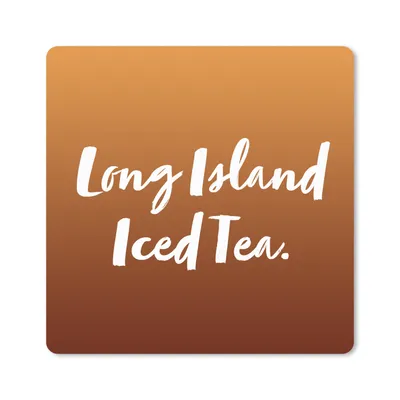 Produktbild von MuchoWow® Mauspad Mousepad Zitate - Long Island Eistee - Cocktail - Zitate - Braun 30x30 cm - Mousepads - Maus Mat - Pad - Mausunterlage - Gaming