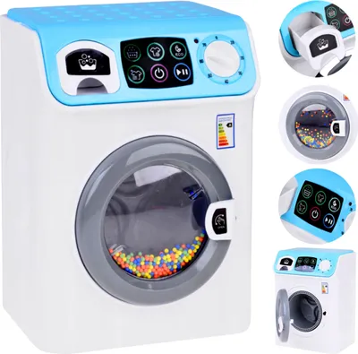 Immagine prodotto di Lolex | Lavatrice giocattolo per bambini - Interattiva - Pannello tattile - Apertura porte - Rotazione