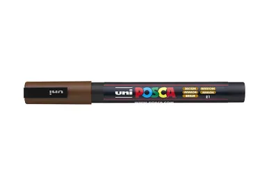 Obrázek produktu pro POSCA PC-3M, Hnědá, Vícebarevný, 1 barva/barev, Pokuta, Inkoust na vodní bázi, Kuličkový hrot