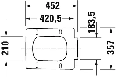 Obrázek produktu pro DURAVIT 0021190000 WC sedátko Viu White, závěsy