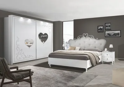 Produktbild von Schlafzimmer-Set "Salvina" in weiß, 4-teilig