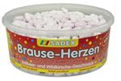 Zdjęcie produktu dla Serduszka sorbetowe Sadex o smaku dzikiej wiśni z dekstrozą 1000g