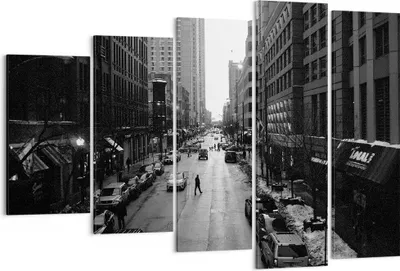 Produktbild von Bild auf Leinwand - Leinwandbild - Stadt Straße Haus - 150x100cm - Wand Bild - Wanddeko - Leinwanddruck - Bilder - Kunstdruck - Wanddekoration - Leinwand bilder - Wandkunst - EG150x100-3688