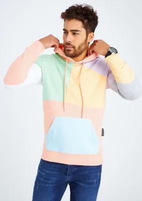 Obrázok produktu pre Pánska mikina s kapucňou Leif Nelson LN-8344, lososovo ružová / XL