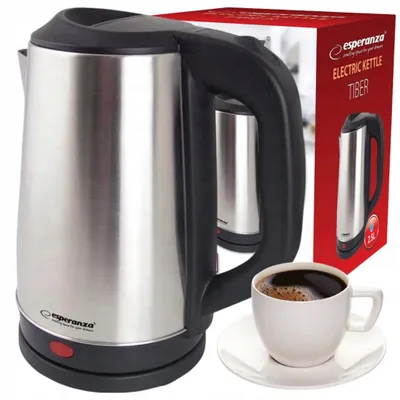 Produktbild von Esperanza ES9364 Kabelloser Wasserkocher 2200W Edelstahl 1.7L