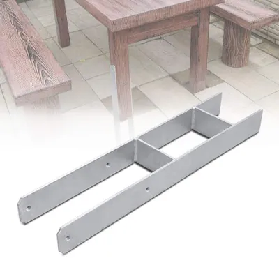 Productafbeelding van H-Paal Drager Set - Stalen Steun voor Houten Constructies