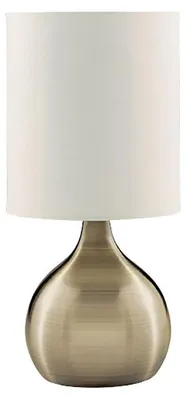 Immagine prodotto di Abatjour Contemporaneo Tocco Acciaio Ottone Tessuto 1 Luce E14