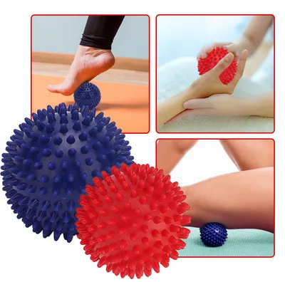 Produktbild von Massagebälle mit Noppen (2er-Set) – Igelbälle für Fussreflexzonen- & Nackenmassage – Stressabbau & Muskelentspannung