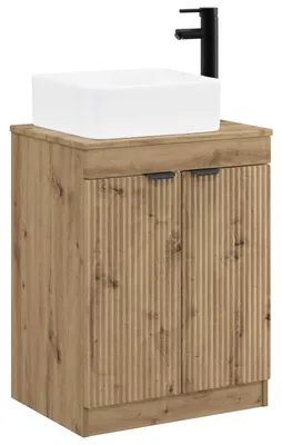 Image de vidaXL Ensemble de meubles de salle de bain en bois imitation chêne artisanal