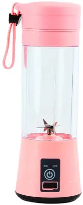 Image de Mixeur à smoothies portable, 380 ml, rechargeable par USB, rose