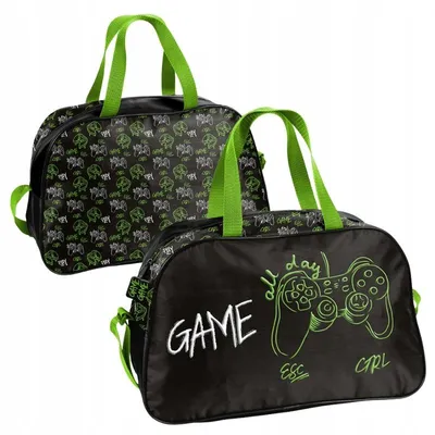 Image de PASO Sac de sport enfants garçons Game noir vert
