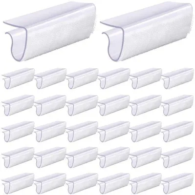 Immagine prodotto di Uniqoos® Set di 30 fermagli rettangolari per tovaglia, con sistema di chiusura a strappo, in nylon, adatti per interni ed esterni, per tavoli con spessore da 1,9 a 2,5 cm
