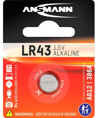 Immagine prodotto di ANSMANN pila alcalina a bottone LR43/LR1142/AG12 1,5 volt