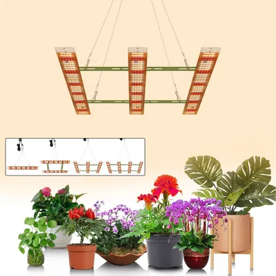 Produktbild von 120W 468LEDs plnospektrální LED lampa pro rostliny, 9500lm ultra-jasné panelové světlo pro pěstování pokojových rostlin, světlo pro sazenice rostlin