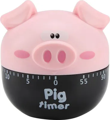 Produktbild von Niedlicher Cartoon-Schweinchen-Küchentimer, mechanischer Timer, Zähler für die Kochzeitmessung