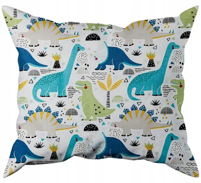 Produktbild von Nyks Baumwoll-Kissenbezug 50x70 cm mit Dino-Motiv