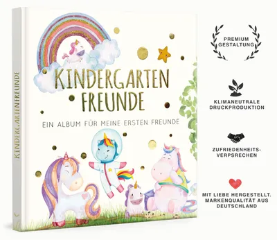 Produktbild von PAPERISH® Freundebuch Kindergarten - EINHORN, für erste Freunde