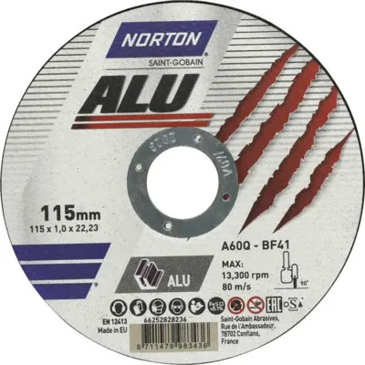 Produktbild von Aluminium Trennscheibe Norton Ø 115x22,23 mm, 25 Stück