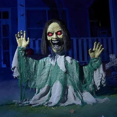Zdjęcie produktu dla Zombie animatroniczne halloween półciało ruchome oczy LED strach