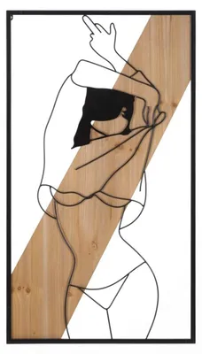 Immagine prodotto di Mauro Ferretti Pannello da muro Strip ferro e Wood, 50x2x90 cm