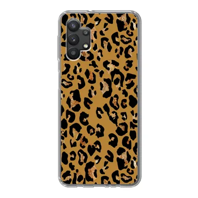 Produktbild von MuchoWow® Handyhülle Schutzhülle Hülle für Samsung Galaxy A32 5G Pantherdruck - Gelb - Gold Silikon Softcase Handy Hülle - Softcase