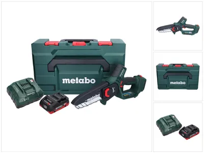 Immagine prodotto di Metabo MS 18 LTX 15 sega da potatura a batteria 18 V 15 cm 5 m/s + 1x batteria ricaricabile 4,0 Ah + caricatore + metaBOX