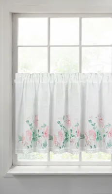 Produktbild von Gardine ASTEJA weiß rosa 60x150 cm  Kräuselband