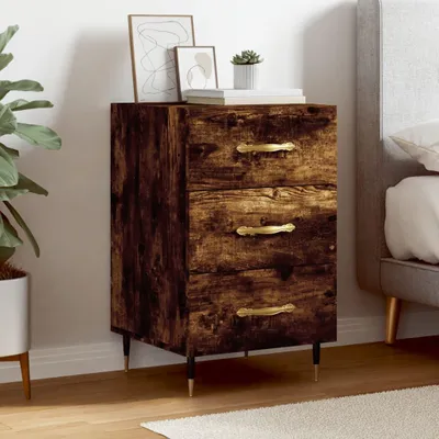 Produktbild von vidaXL Nachttisch Räuchereiche 40x40x66 cm Holzwerkstoff