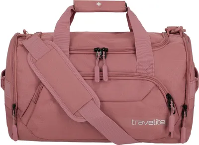 Produktbild von Travelite Kick Off Reisetasche S Rose – 40x23x25 cm, 23L, 0,5 kg – Bordgepäcktauglich, Aufsteckfunktion, Nass-/Schuhfach, abnehmbarer Schultergurt, zusammenrollbar, Polyester