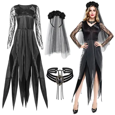 Obrázok produktu pre Omgoods - Karnevalový kostým na Halloween pre ženy, nevesta zombie