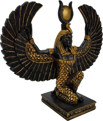 Produktbild von Isis ägyptische Göttin kniend schwarz-gold 13cm